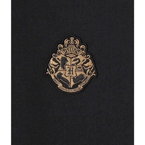 GU (Uniqlo) x Harry Potter Embroidered Logo Sweat Hoodie Dress in Black - Picture 5 of 15